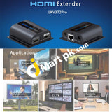 Agptek Lkv372Pro Hdbitt Hdmi Extender 1080P Transmission Up To 60M/196 Ft Over Single Cat6 Network