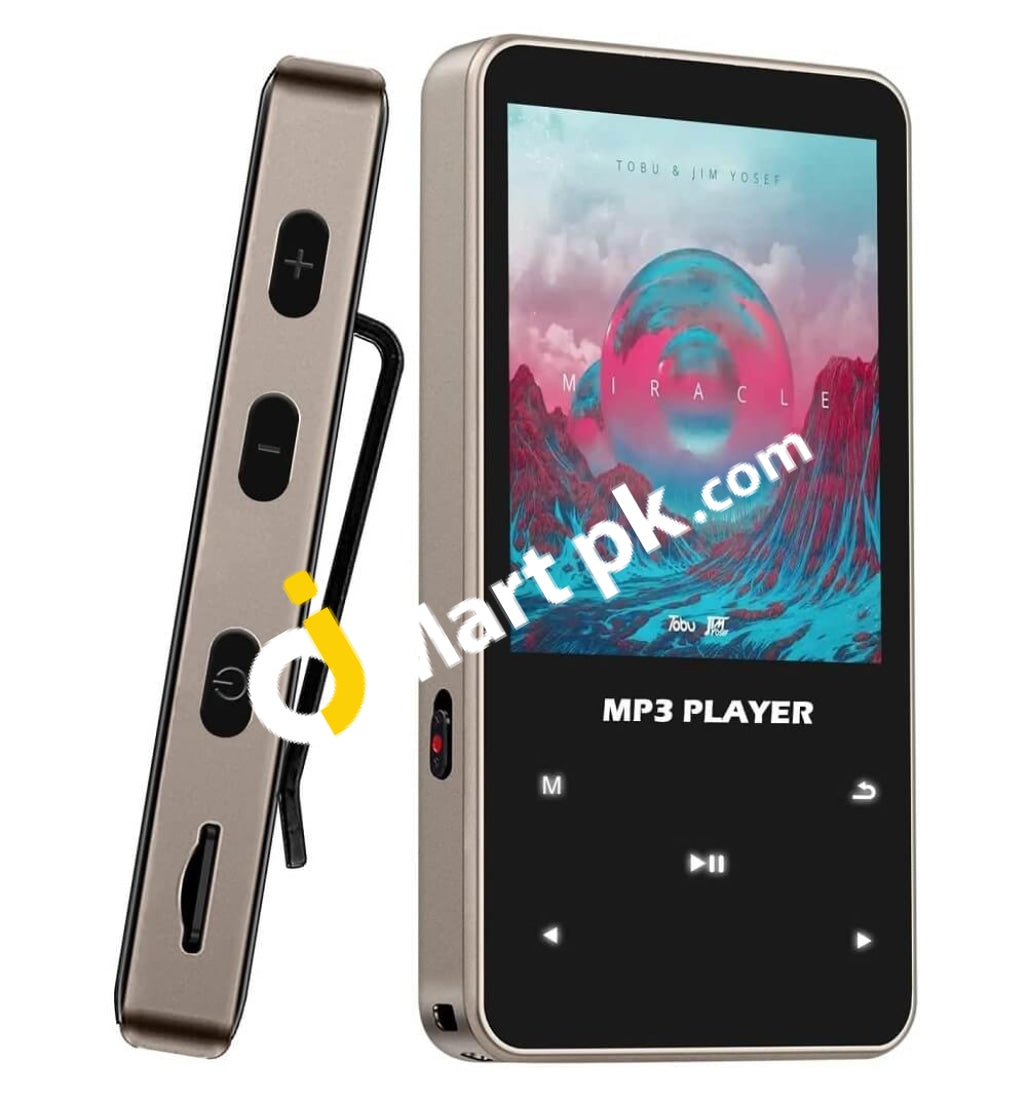 32GB MP3 Player with Bluetooth 5.0, AGPTEK A19X 2.4 Curved Screen Portable  Music Player with Speaker Lossless Sound with FM Radio, Voice Recorder,  Supports up to 128GB, Black 