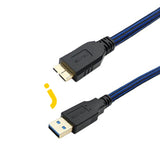 Allreli® Usb 3.0 A Male To Micro B Adapter Cable Premium Gold Plated Super Speed Braided 10Ft 3M -