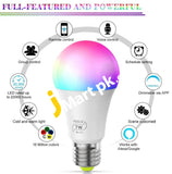 Ampoule Rgbcw Wifi 7W Bulb 600Lm E27 Smart Led With Timer & Group Function Compatible Amazon