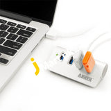 Anker 4 Port Portable Aluminum Usb 3.0 Hub With 2 Feet Cable For Pc Computer Laptop - Imported From