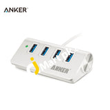 Anker 4 Port Portable Aluminum Usb 3.0 Hub With 2 Feet Cable For Pc Computer Laptop - Imported From