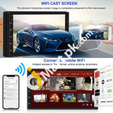 Car Video Navigation System Android 9.1 2 Din 7 1080P Hd Touch Screen Monitor Bt Call Wlan Gps