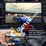 Car Video Navigation System Android 9.1 2 Din 7 1080P Hd Touch Screen Monitor Bt Call Wlan Gps