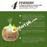 Artnaturals Essential Oil Aromatherapy Diffuser & Cool Mist Humidifier With Bluetooth Speaker Clock
