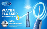 ATMOKO Portable Dental Water Flosser Rechargeable with 4 Tips & 270ml Water Tank - Imported from UK