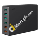 Aukey 6 Usb Port Qualcomm Quick Charge 3.0 Desktop Charger (60W) - Imported From Uk