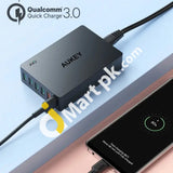 Aukey 6 Usb Port Qualcomm Quick Charge 3.0 Desktop Charger (60W) - Imported From Uk