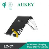 AUKEY Qi 10W Fast Wireless Charging Stand With 3 Coils - Imported From UK