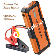 AUTOWN Car Jump Starter 21000mAh 1500A Peak 12V Auto Battery Booster with Quick Charge, Jumper Cables and LED Light - Imported from UK