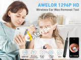 Ear Wax Remover Awelor Wireless Otoscope With 6 Leds Ip67 Waterproof 1296P Hd Wifi Endoscope -