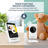 Babysense Video Baby Monitor With 2.4 Lcd Display & 2 Cameras Two-Way Communication Eco Mode Night