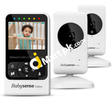 Babysense Video Baby Monitor With 2.4 Lcd Display & 2 Cameras Two-Way Communication Eco Mode Night