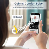 Babysense Video Baby Monitor With 2.4 Lcd Display & 2 Cameras Two-Way Communication Eco Mode Night