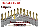 Banana Plug Silver Series 24K Gold Plated (6 Pairs) - Imported From Uk