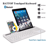 Wireless Bluetooth Keyboard With Touchpad (White) - Imported From Uk