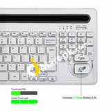 Wireless Bluetooth Keyboard With Touchpad (White) - Imported From Uk