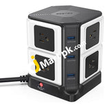 Bestek 8-Outlet Power Strip Tower And 3-Port Usb Charging Dock Station 220-250V / 3250W - Imported