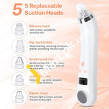 Blackhead Remover Usb Rechargeable Vacuum Pore Professional Cleaner With 5 Adjustable Suction Power