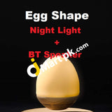 Bluetooth Speaker + Night Light With Magnetic Wooden Base Egg Shape - Imported From Uk