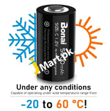 Bonai 5 000Mah Rechargeable Batteries C Size 1.2V Ni-Mh High Capacity (2 Pcs) - Imported From Uk