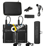 Boya By-Wm4 Pro-K6 (Tx+Tx+Rxuc) Dual-Channel 2.4G Wireless Lavalier Microphone System With Type-C