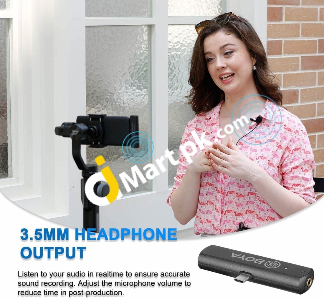 Boya By-Wm4 Pro-K6 2.4G Wireless Microphone System With Type-C Interface Receiver - Imported From Uk