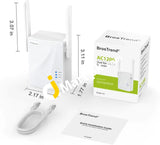 Brostrend Ac1200 Dual Band Wifi Range Extender 1200Mbps Wireless Signal Repeater With Ethernet Port