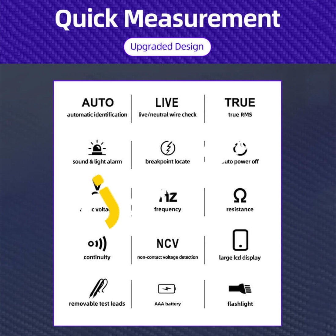 Bside Dual Mode Smart Non-Contact Ac Voltage Detector Ncv Electric Tester Pen With Sound Light Alarm