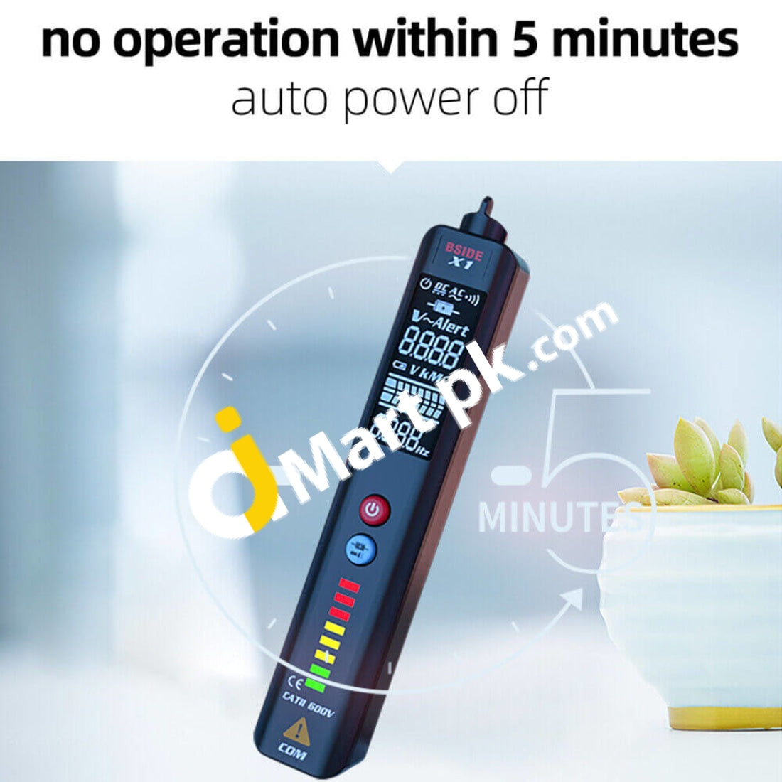 Bside Dual Mode Smart Non-Contact Ac Voltage Detector Ncv Electric Tester Pen With Sound Light Alarm
