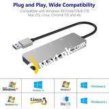 Usb 3.0 5-In-1 Card Reader Hub (5Gps) High Speed Tf/Sd/Ms/M2/Xd/Cf Slot Memory Combo Aluminum