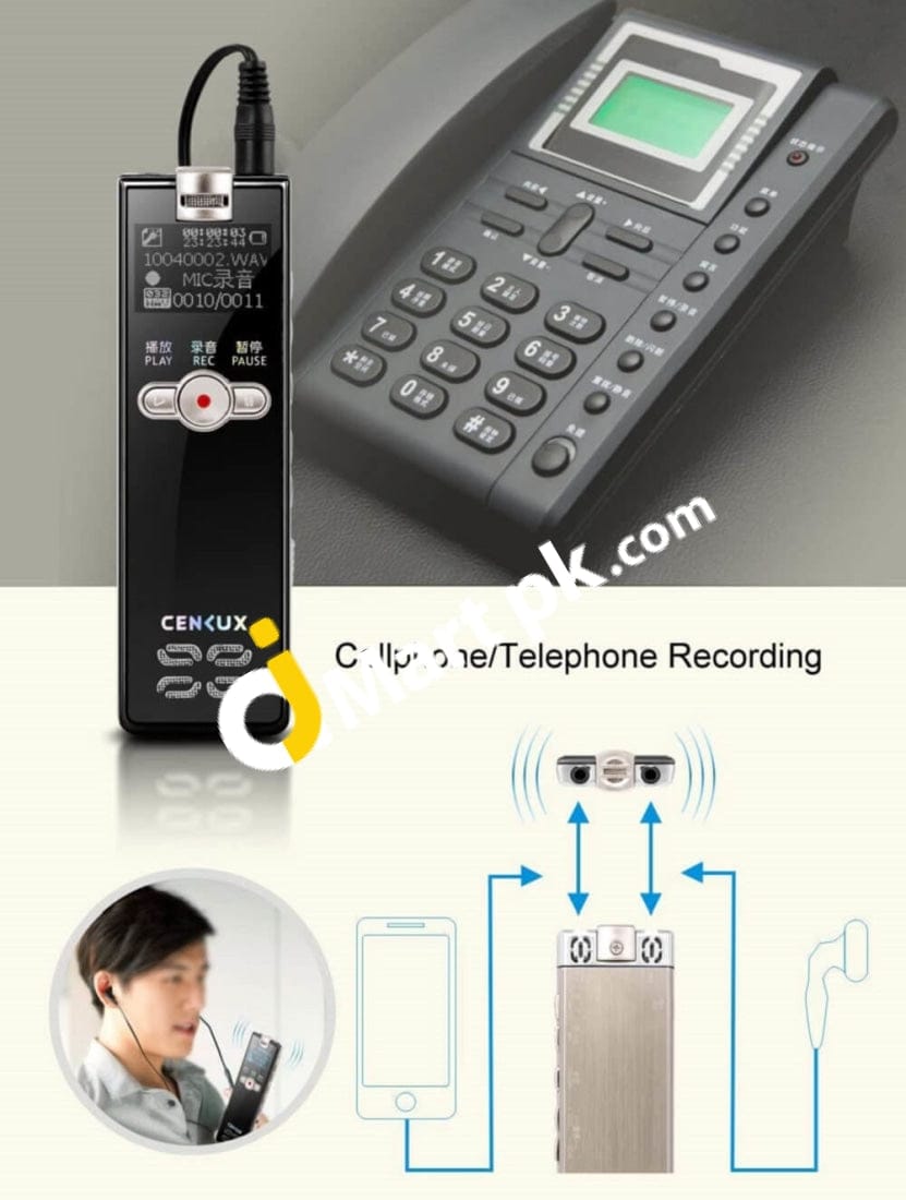 Cenlux Professional Digital Voice Recorder Mp3 Player Portable Multi-Functional Rechargeable