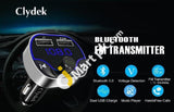 Clydek Car Fm Transmitter Bluetooth 5.0 Audio Adapter With Dual Usb Port Mp3 Player Charger Support