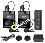 COMICA BoomX-D MI2 2.4GHz Wireless Dual Lavalier Lapel Microphone with 2 Transmitters, Compatible with iPhone/iPad - Imported from UK