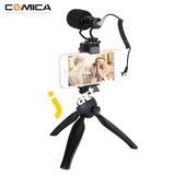 Comica Cvm-Vm10-K2 Multifunction Smartphone Mic With Tripod For Iphone And Android - Imported From