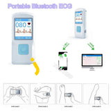 Contec Portable Ecg/Ekg Monitor Pc Software Electrocardiogram Cloud Bluetooth Heart Beat Rate Lcd -