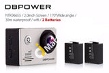 Dbpower Ex5000 Wifi Action Camera Sport Cam 2.0 1080P 1920*1080/30Fps 30M Waterproof With Extra