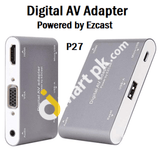 Digital Av Adapter Micro Usb To Hdmi & Vga Hdtv Converter - Powered By Ezcast Imported From Uk