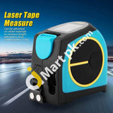 Dtape 2-In-1 Laser Tape Measure 40M + 5M Usb Rechargeable Lcd Color Display Ip54 Waterproof -