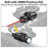 Dual Ill Tactical Compact Scope With Fiber Optic Sight 4X32 Red/Green/Blue Illuminated Red Dot With