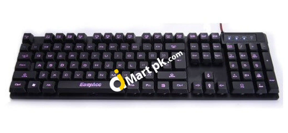 Easyacc Wired Gaming Keyboard With 3-Color Led Backlighting - Imported From Uk