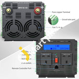 Power Inverter Edecoa Dopower 3000W Modified Sine Wave Dc 12V To 240V Ac Converter With Lcd Display