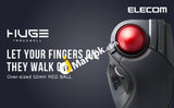 Elecom Huge Trackball Mouse 2.4Ghz Wireless Finger Control 8-Button Function Precision Optical