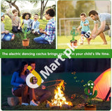 Electronic Dancing Cactus Plush Toy Battery Operated Which Light Up With Recording & Talking -