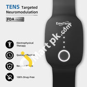 EmeTerm Anti-Nausea Relieve Electrode Stimulator Wrist Band, Morning Sickness, Motion Travel Sickness, Vomit Relief, Rechargeable Wrist Bands Without Any Side Effects - Imported from UK