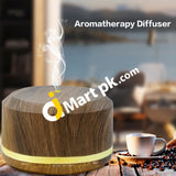 Essential Oil Diffuser 450Ml Wood Grain Ultrasonic Aromatherapy Air Mist Humidifier With 8 Color Led