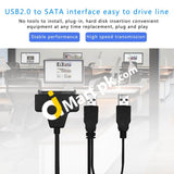 Esynic External Hard Drive Converter Usb 2.0 Sata Adapter Cable With Extra Power Cord For 2.5/3.5