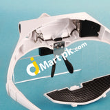 Eyeglasses Bracket / Headband Interchangeable Magnifier With 2 Led (Upgraded Version) - Imported