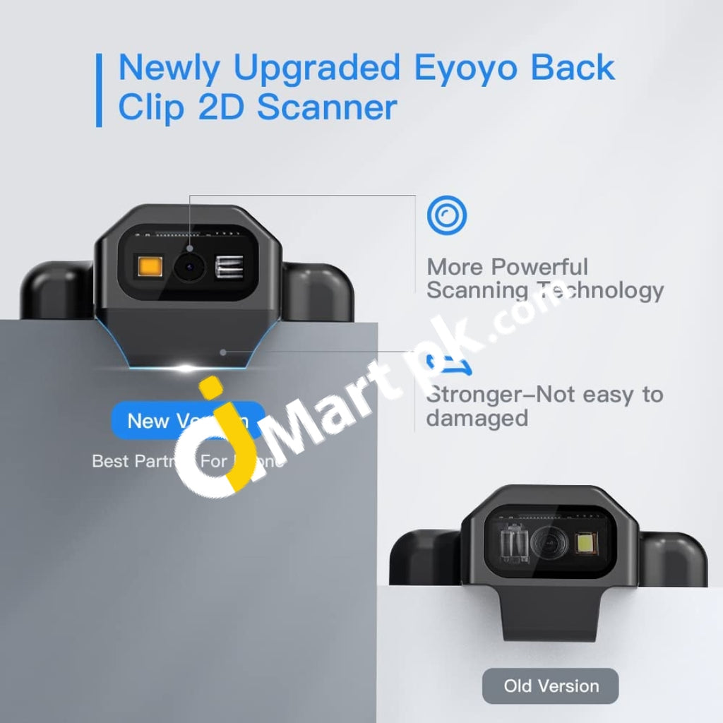 EYOYO QR Wireless 1D 2D Bluetooth Barcode Scanner with Back Clip, PDF4 ...