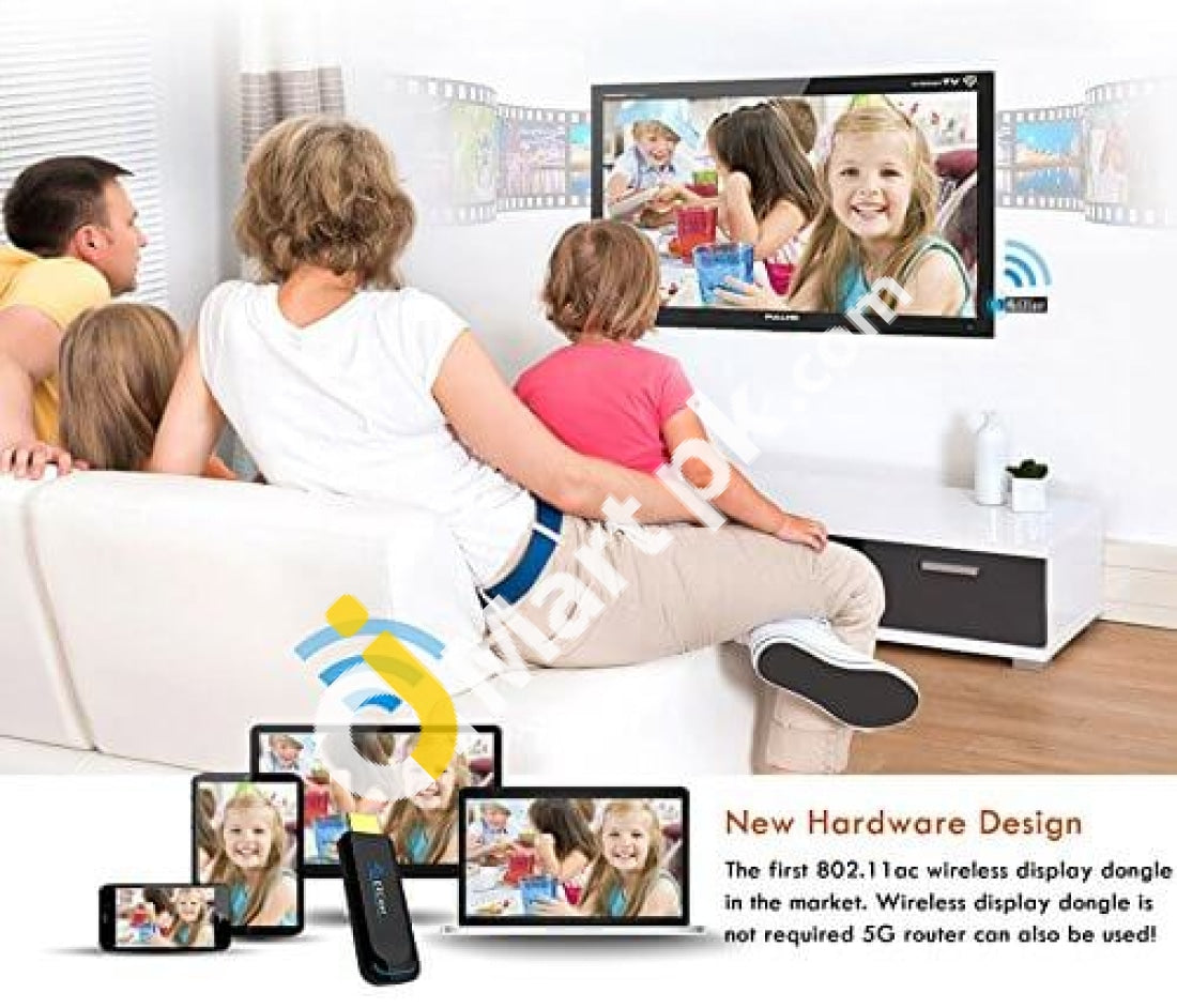 Ezcast 5G Wi-Fi Display Adapter Full Hd 1080P Wireless Tv Stick Media Player - Imported From Uk